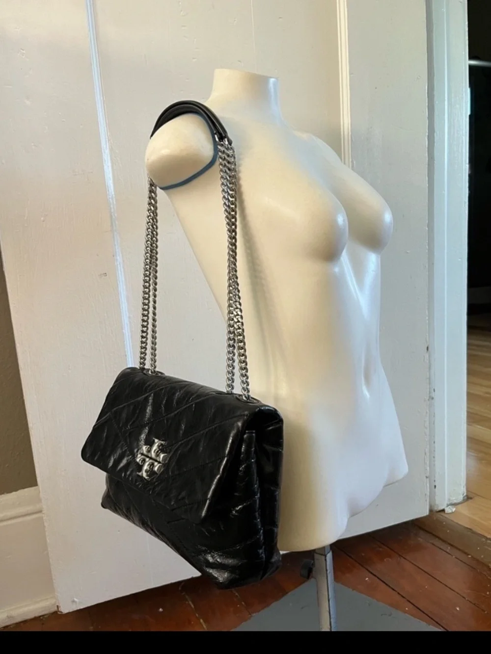 Kira Chevron Textured Medium Convertible Shoulder Bag